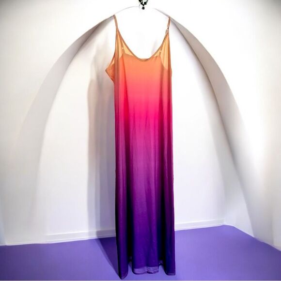 S♥️LD! Ombré Maxi Dress l Adjustable Straps l Soft Stretch l XXL l NWOT - Picture 1 of 8